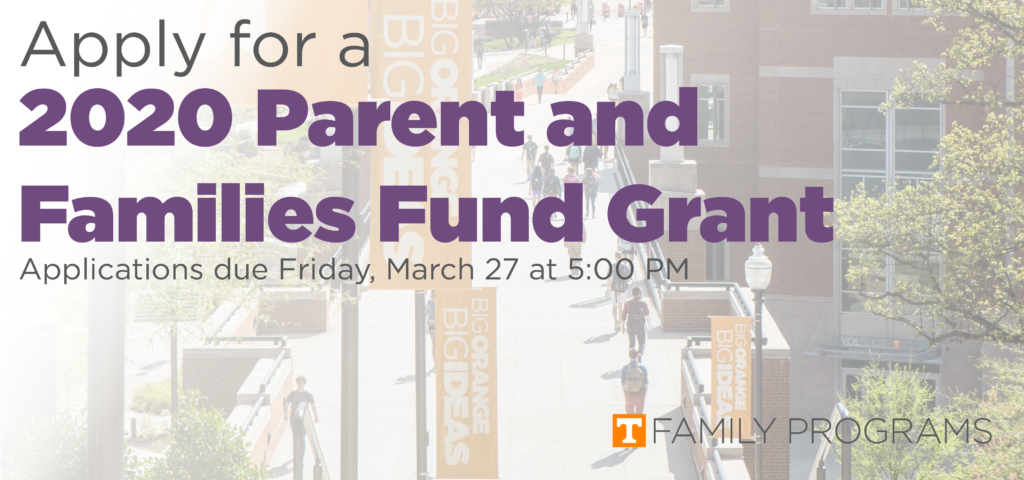 Apply for a 2020 Parents and Families Fund Grant before March 27!