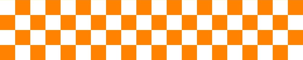 orange and white checkerboard